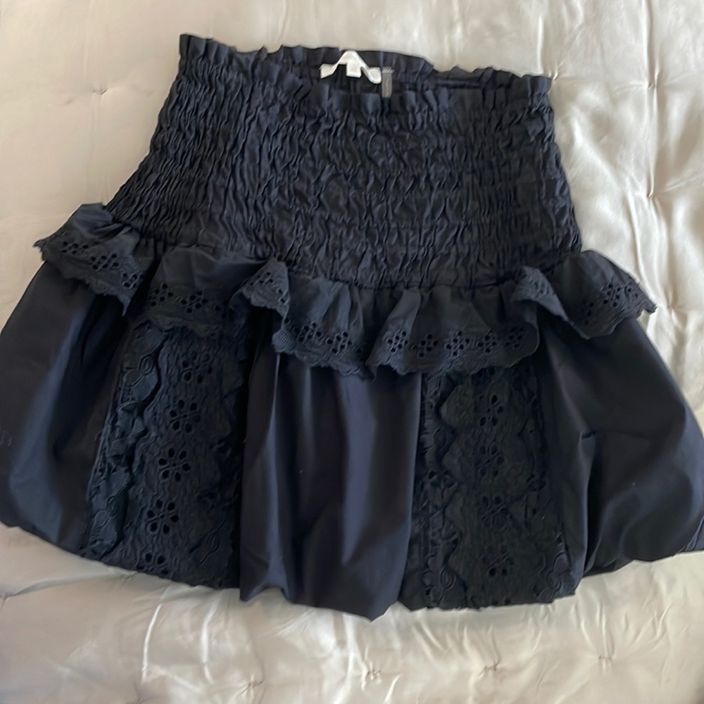 love shack fancy black poofy skirt
